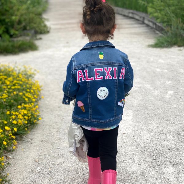 Alexia’s Upcycled Denim Jacket with Patches