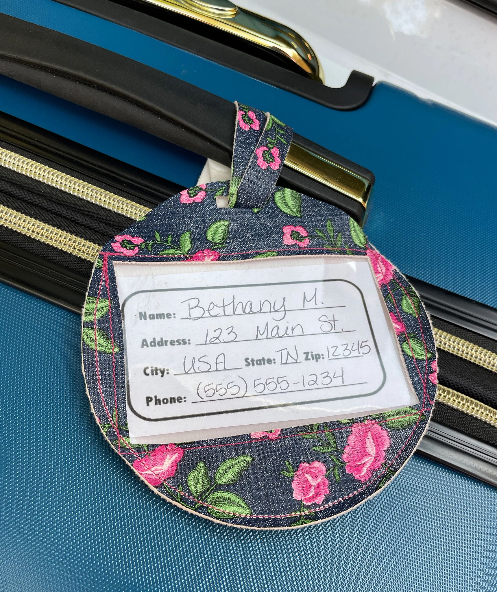 Faux Leather Luggage Tag By Bethany McCue