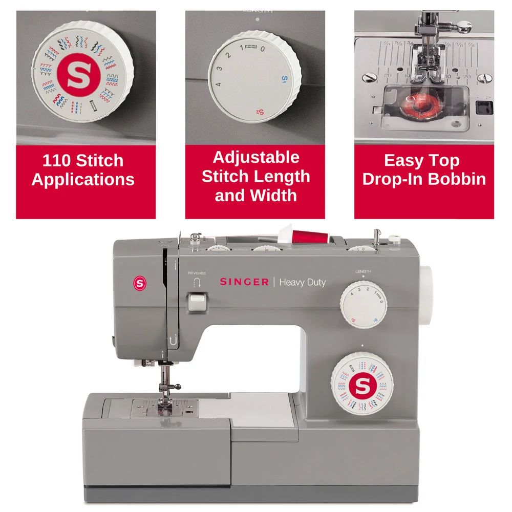 Heavy Duty 4432 Sewing Machine Presser Foot Kit Bundle