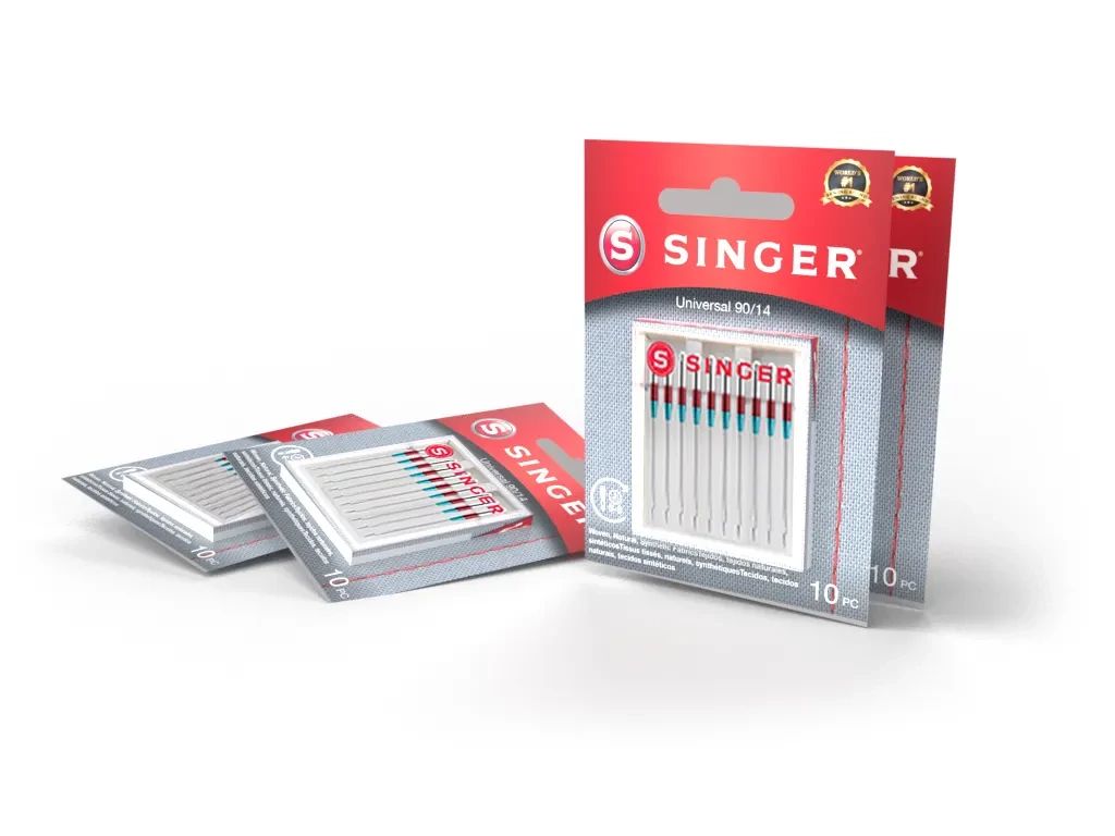 SINGER Universal Regular Point Sewing Machine Needles, Size 90/14 - 4 Count  