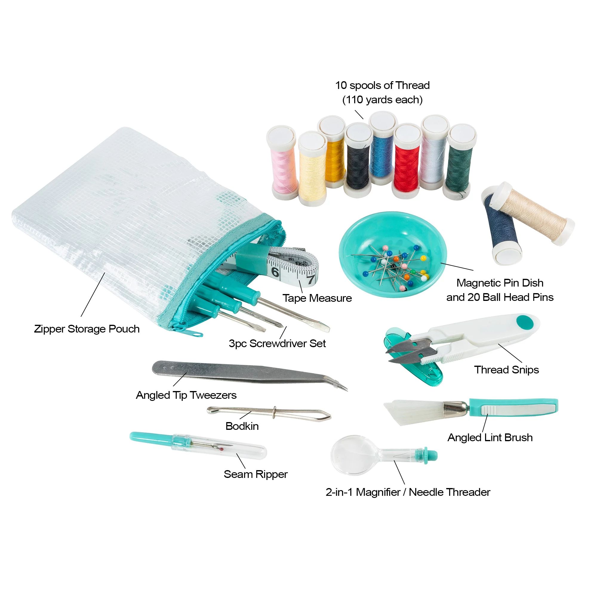 6 Pieces Sewing Machine Cleaning Kit Includes Tweezers Double Headed Lint  Brush Screwdriver, for Sewing Tools