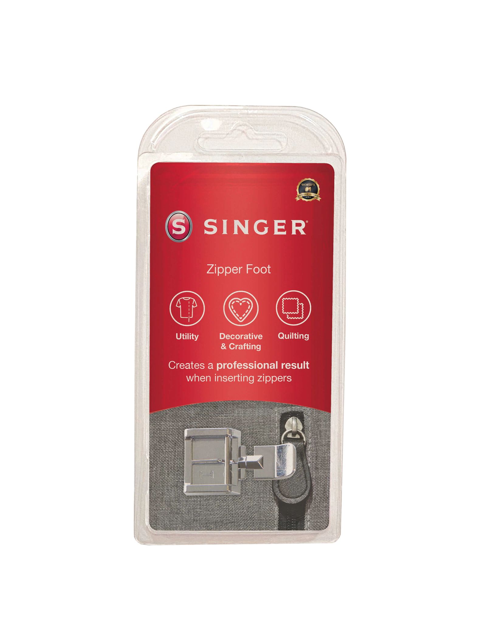 Singer Compatible Zipper Foot 006905008 Fits All New Style Machines With  Snap On Feet