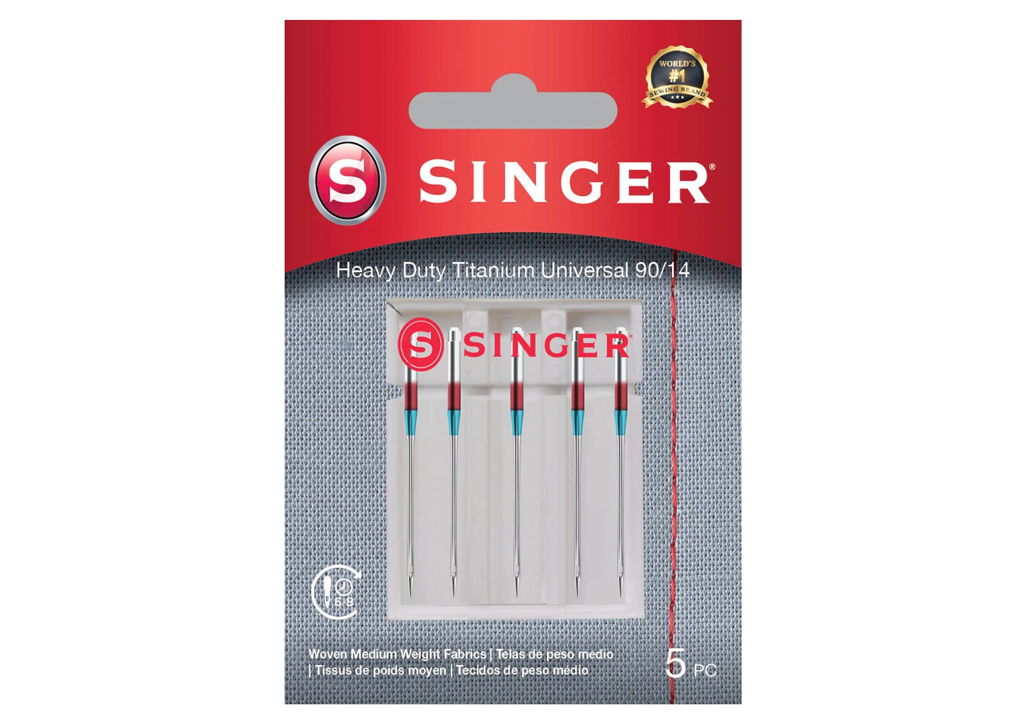 Titanium Universal Needles 90/14 5-Pack 