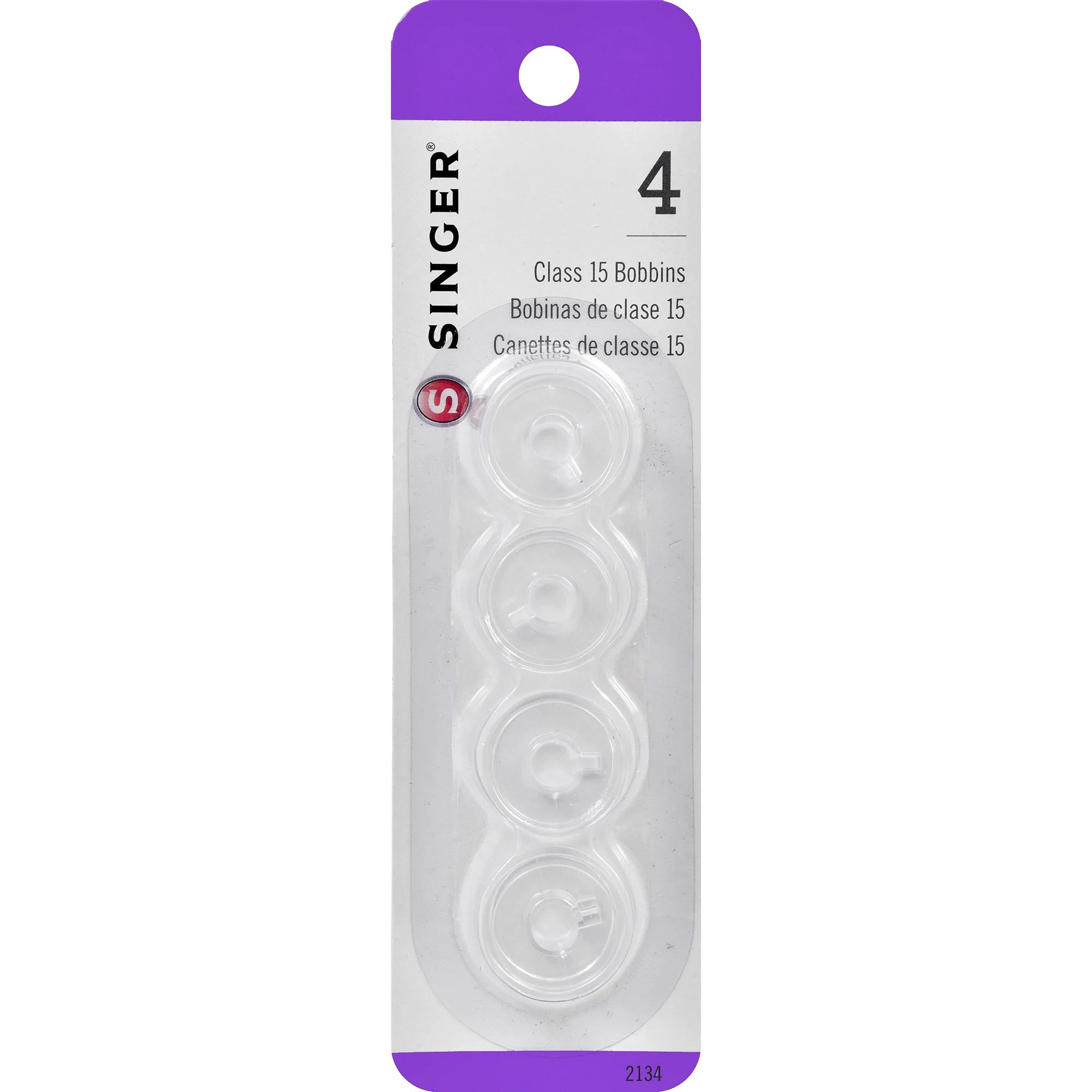 SINGER Class 15 Bobbins - Transparent 