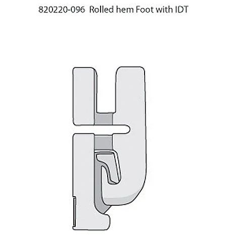 4 mm:n rullapäärmejalka, IDT™-järjestelmä