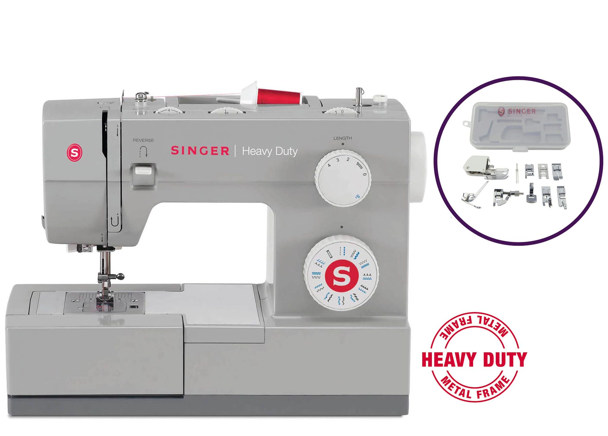 Heavy Duty 4423 Sewing Machine and Presser Foot Kit Bundle 