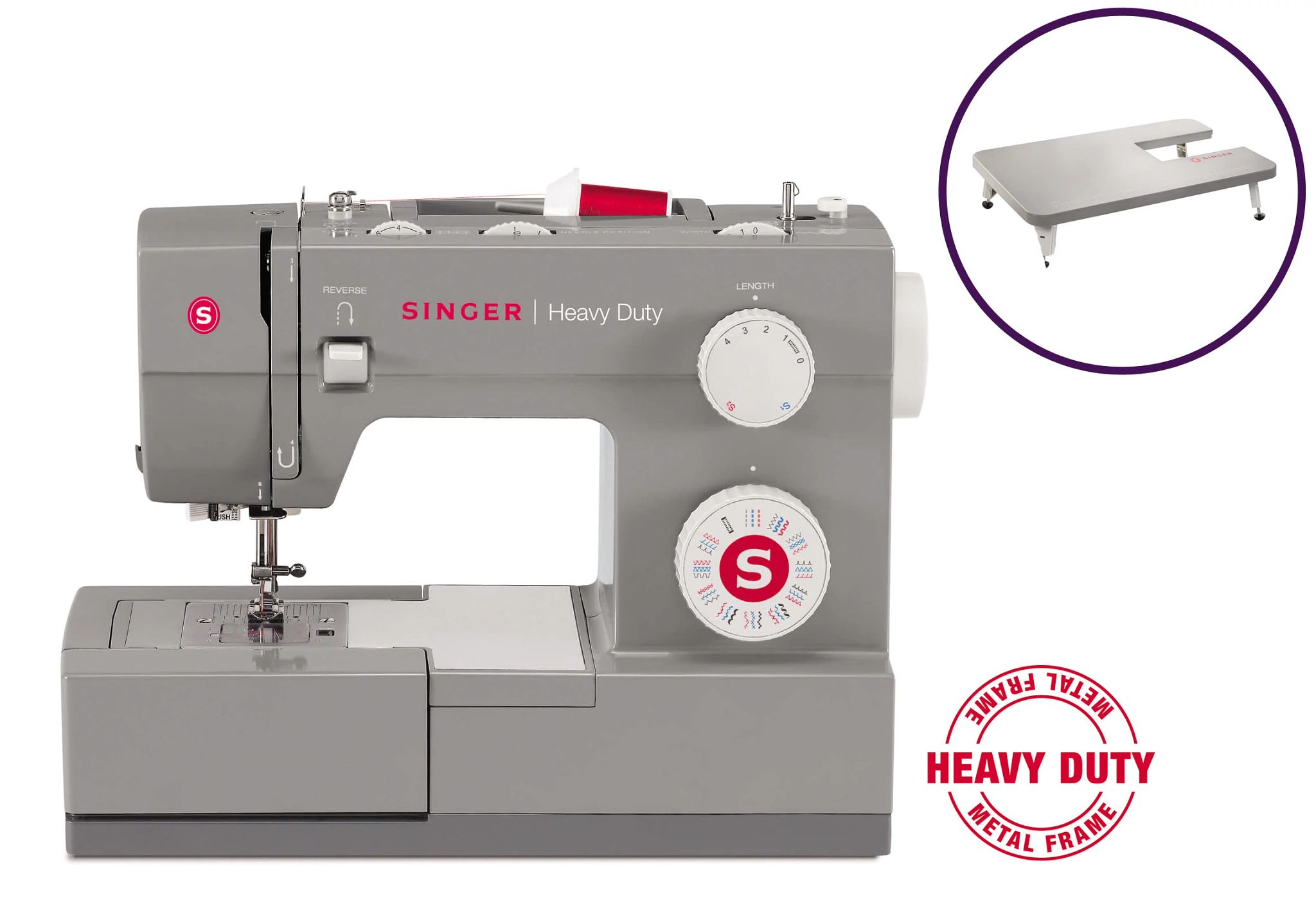 Singer 4432 Heavy Duty Sewing Machine + Extension Table