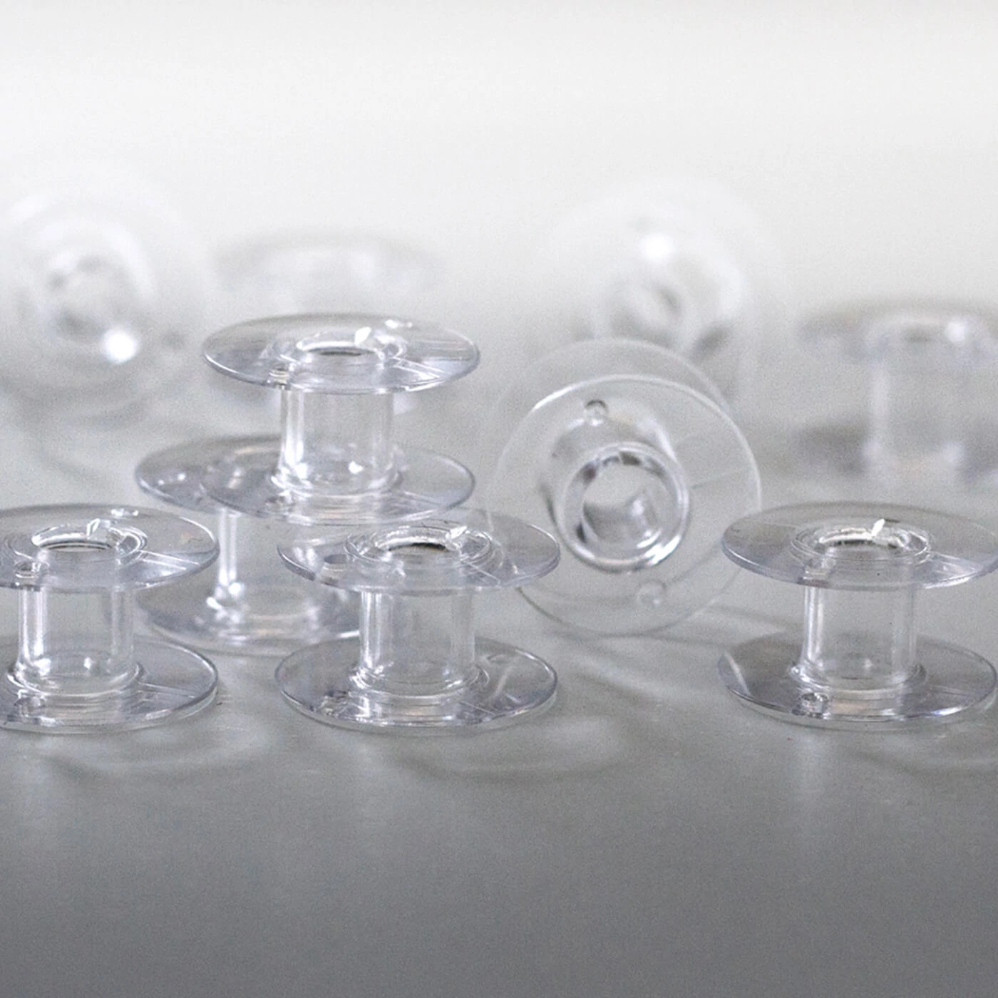 Clear Bobbins 10 Pack for sewing and embroidery