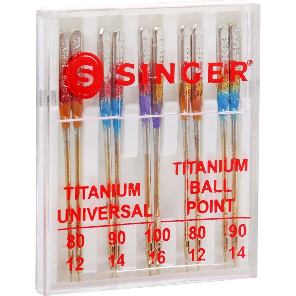 Singer Titanium Universal Ball Point Machine Needles - Sizes 11/80