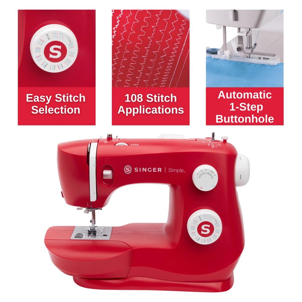 Simple™ 3337 Red Sewing Machine