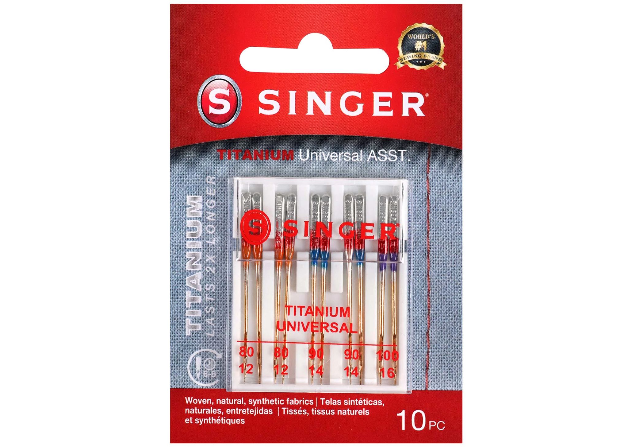 SINGER Titanium Universal Needles Assorted Sizes 