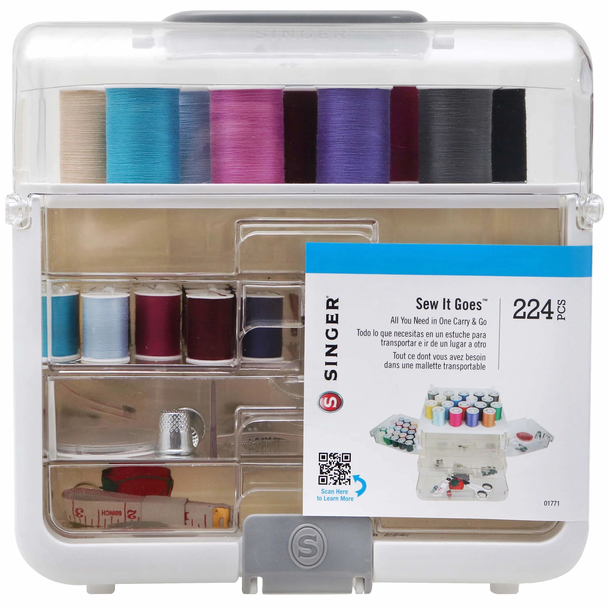 Sew-It-Goes® 224 Piece Sewing & Craft Storage Kit with Classic Colors 
