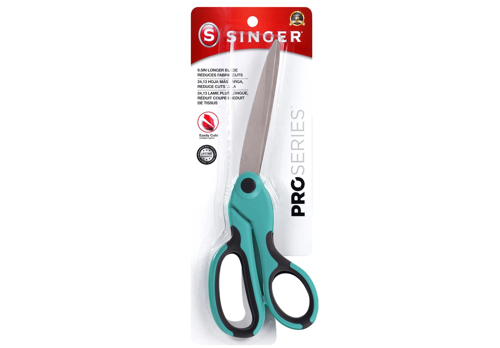 SINGER 9.5" ProSeries™ Heavy-Duty Bent Scissors with Comfort Grip 