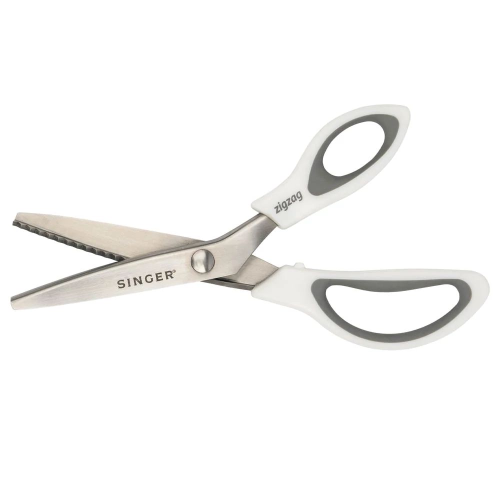 SINGER 9" Pinking Shears with Comfort Grip, Stainless Steel Zig Zag Scissors