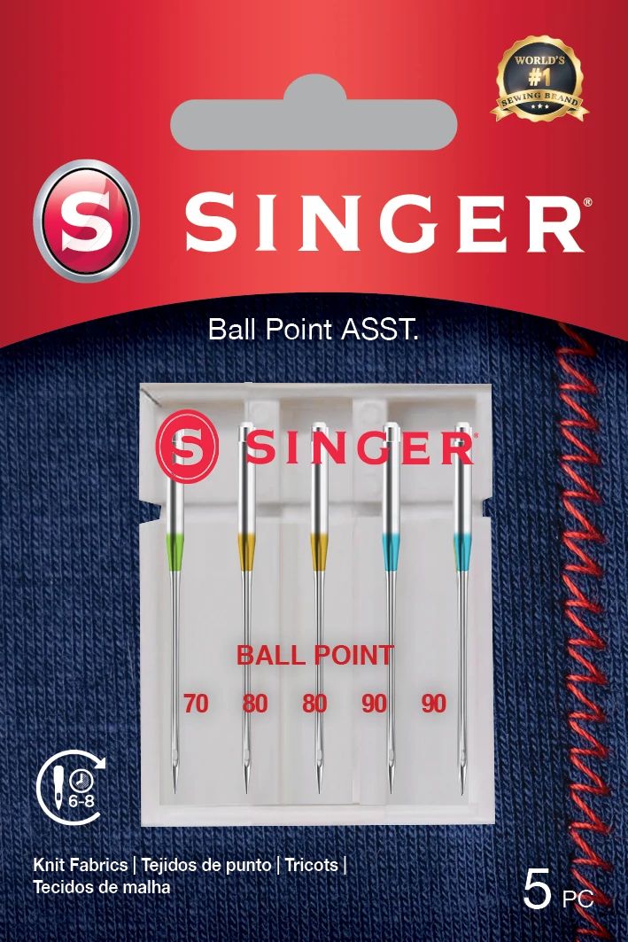 Ball Point Needles Assorted Sizes 5-Pack 