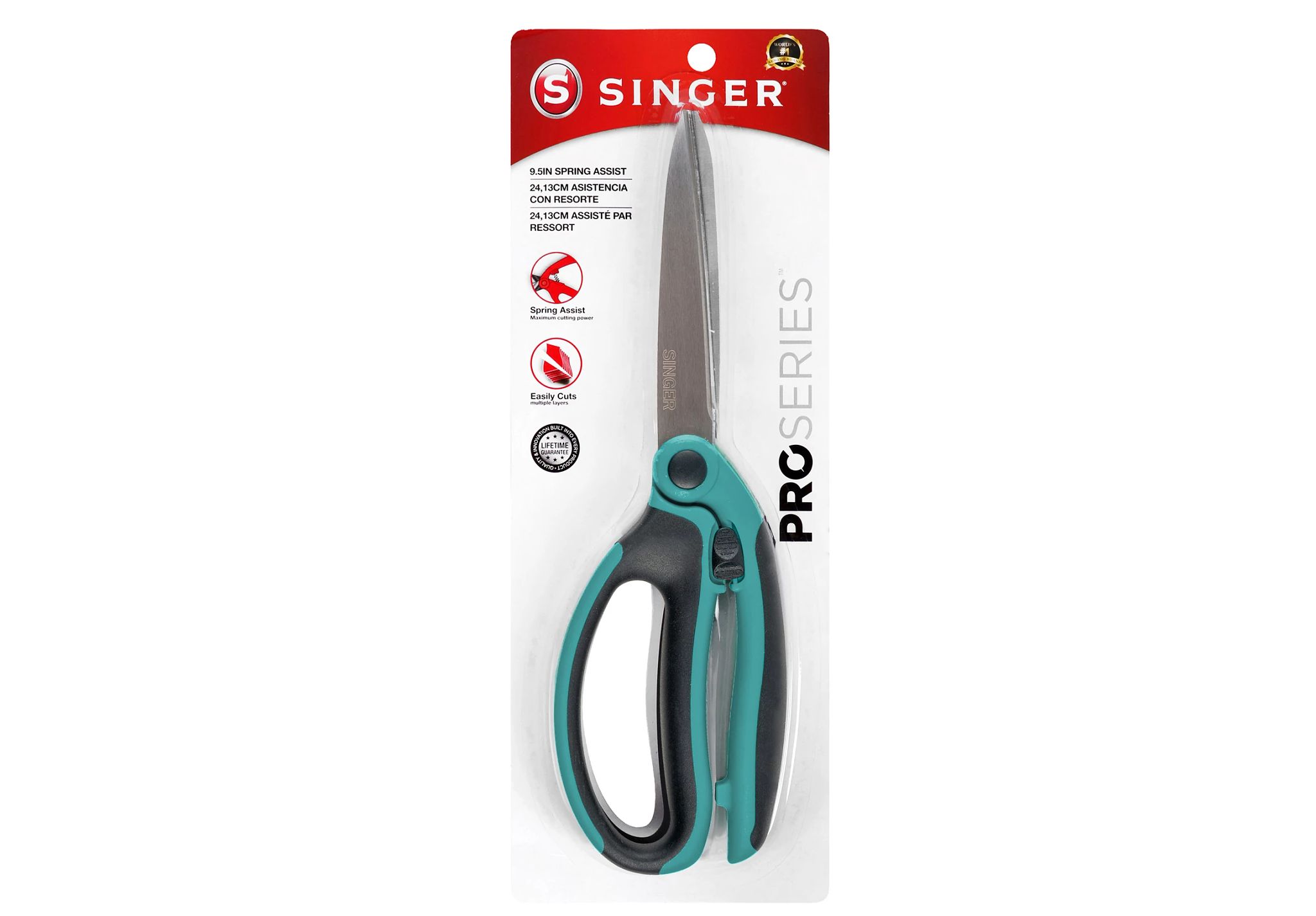  SINGER Fabric Scissors with Comfort Grip, 1-pack, Red