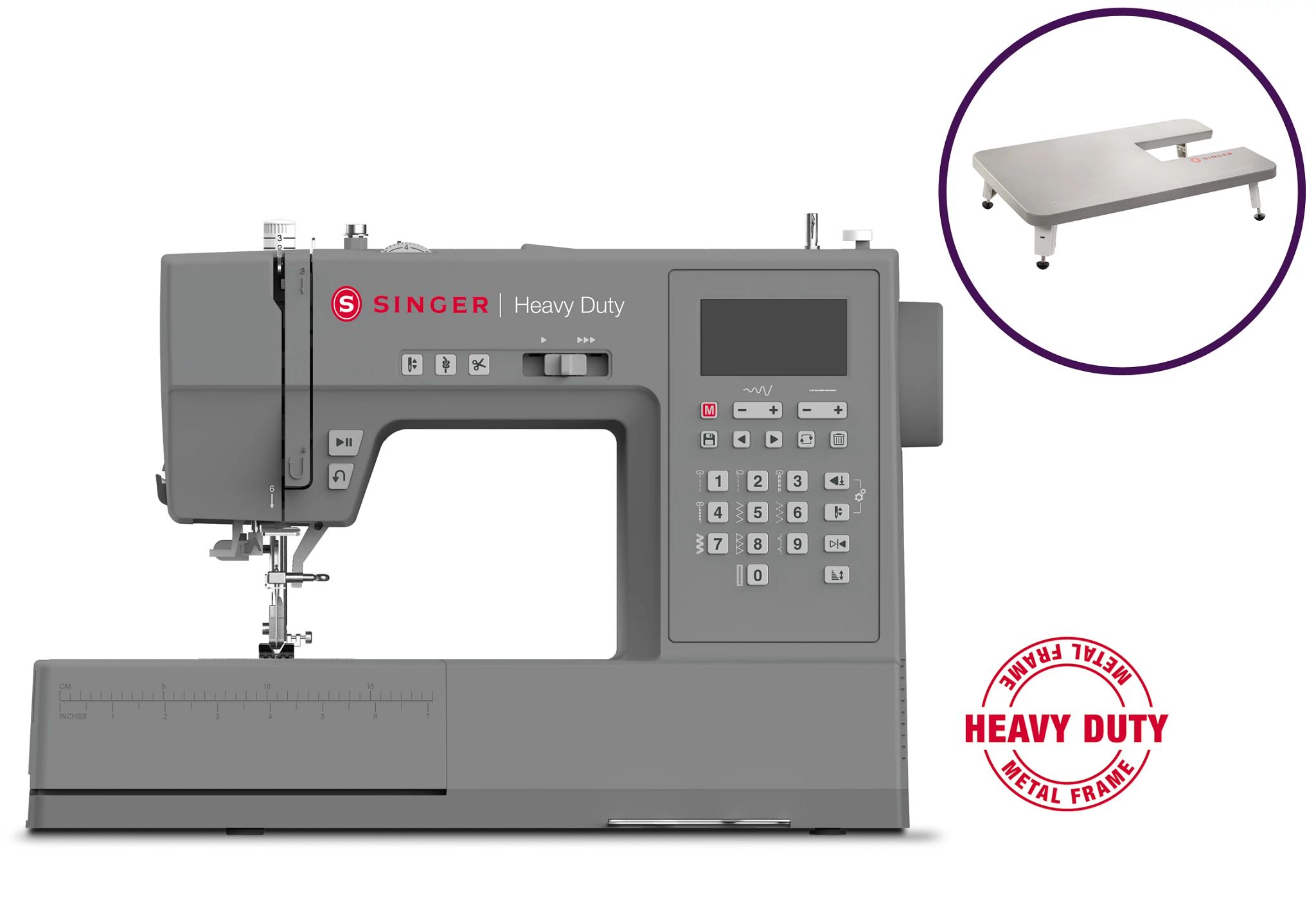 SINGER Heavy Duty 6800C Sewing Machine Extension Table Bundle
