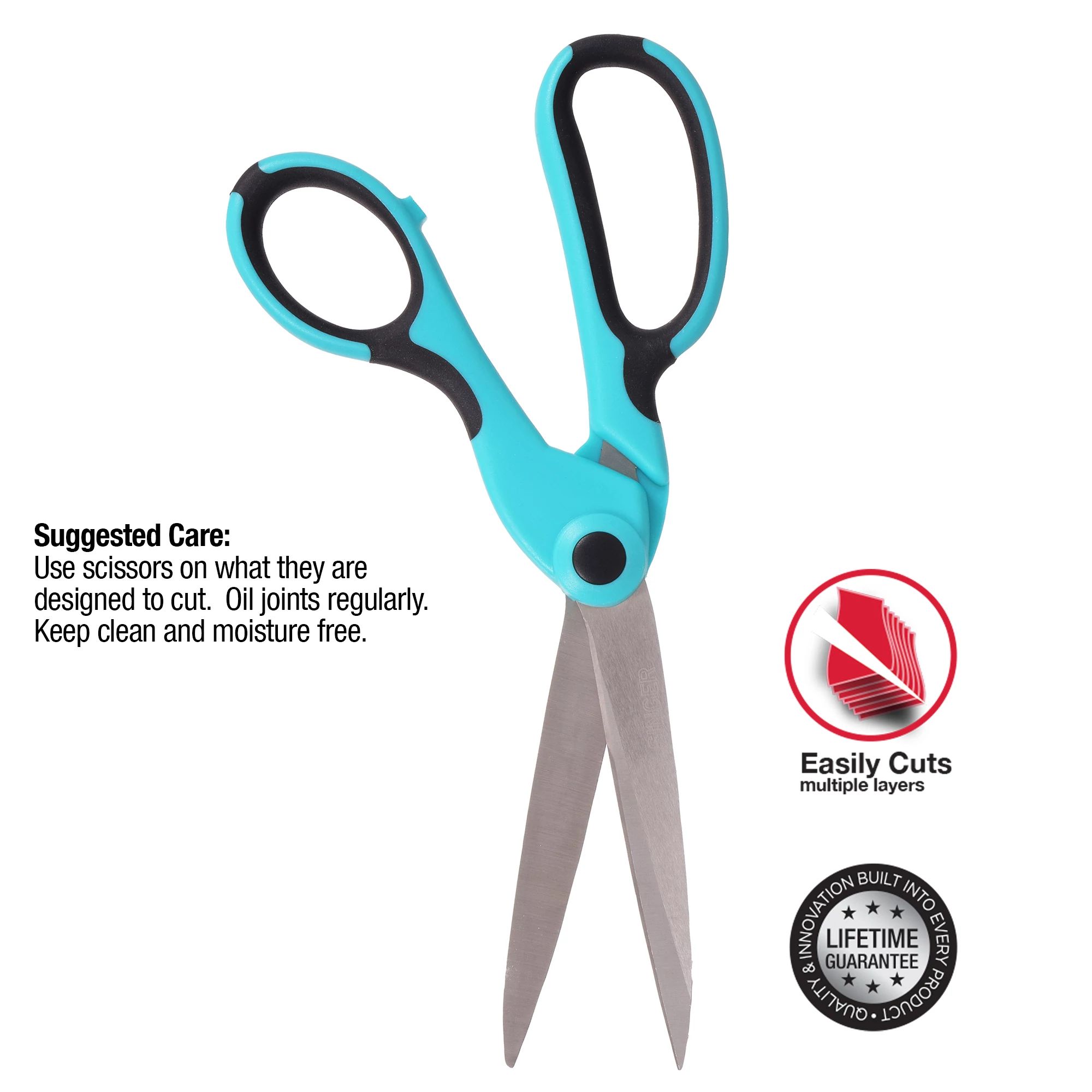 SINGER 9.5" ProSeries™ Heavy-Duty Bent Scissors with Comfort Grip